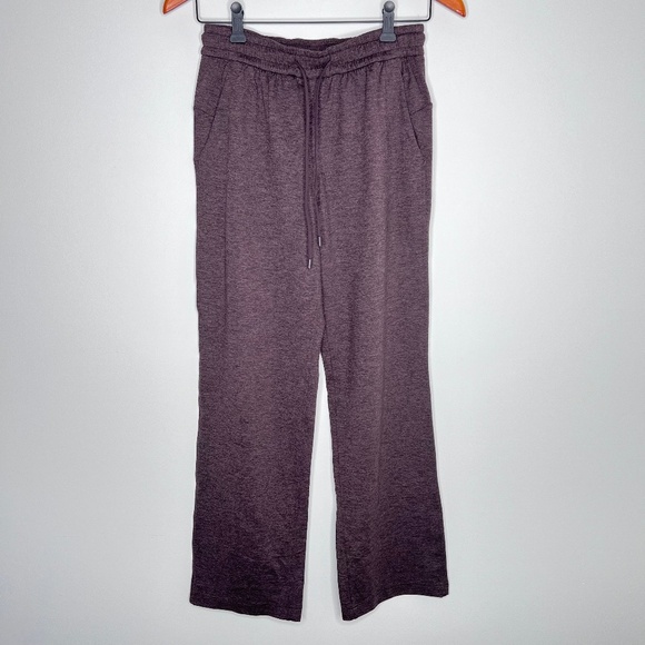 Lululemon Soft Jersey Straight-Leg Mid-Rise Pants Heathered Espresso 4 - Picture 2 of 6
